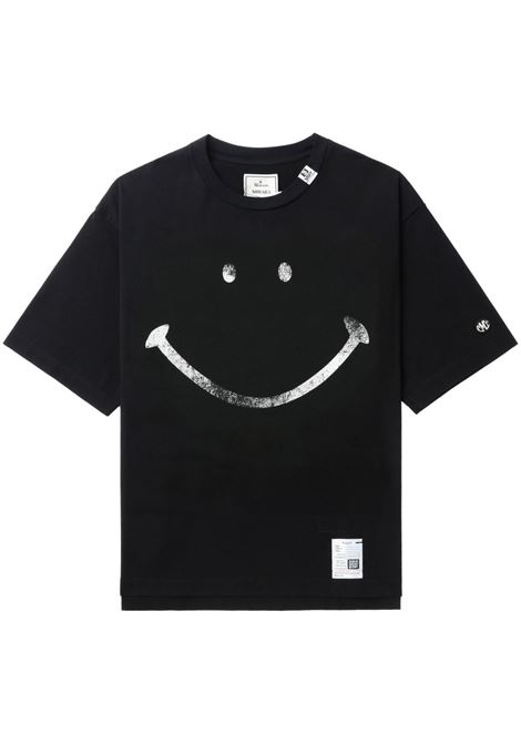 smily face printed tee man black MAISON MIHARA YASUHIRO | J14TS782BLACK